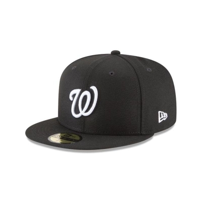 Washington Nationals Gorra | New Era MLB Basic 59fifty Fitted Cap Mexico - Negros